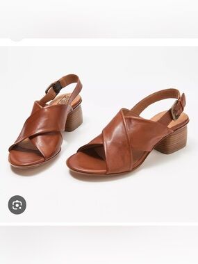 NEW in box. Miz Mooz buttery leather Natasha sandal in brandy brown size 38
